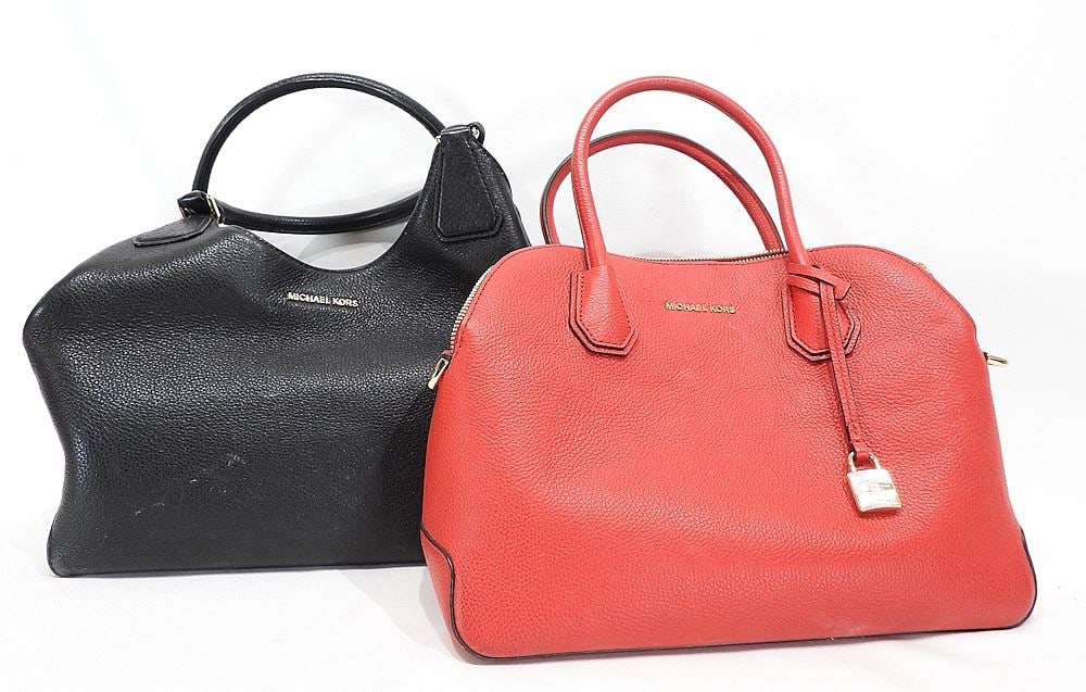 Two Michael Kors Handbags, 12 1/2 & 14 1/2"L. (1 of 3)