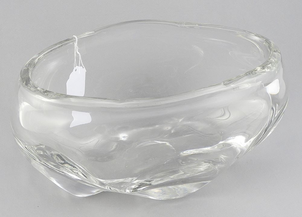 Whitefriars Crystal Center Bowl, James Hogan, 11"w #27/222. (1 of 3)