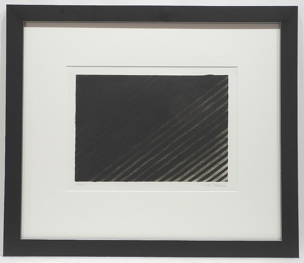 Lithograph signed Linda Stanbridge, 9 1/2 x 13", "Edge". (1 of 4)