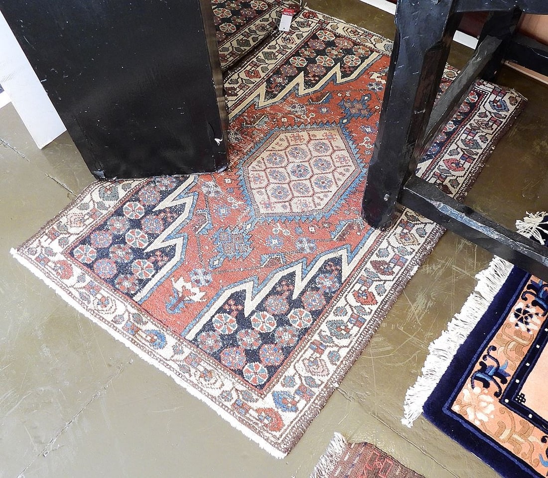 Old Hand Knotted Persian Carpet, Approximately 2'9" x 4'1" (as found/ wear noted). (1 of 1)