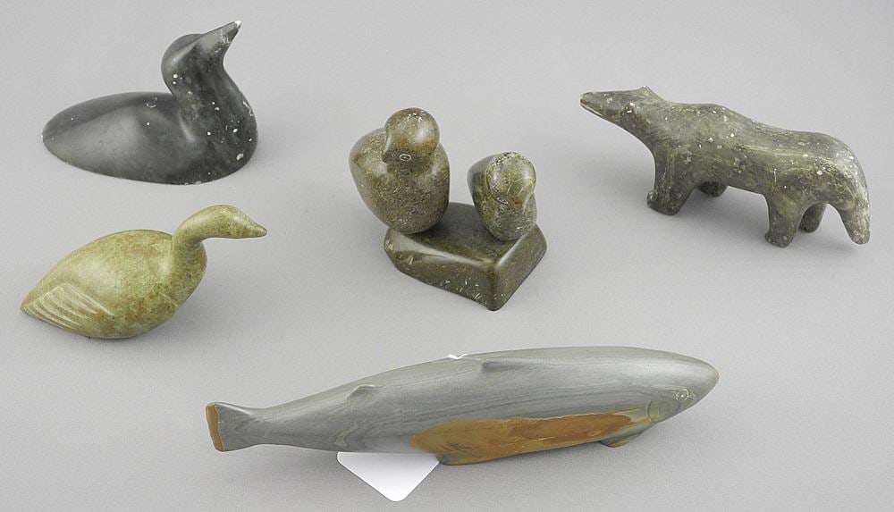Collection of Amuletic Inuit Stone Carvings. (1 of 5)