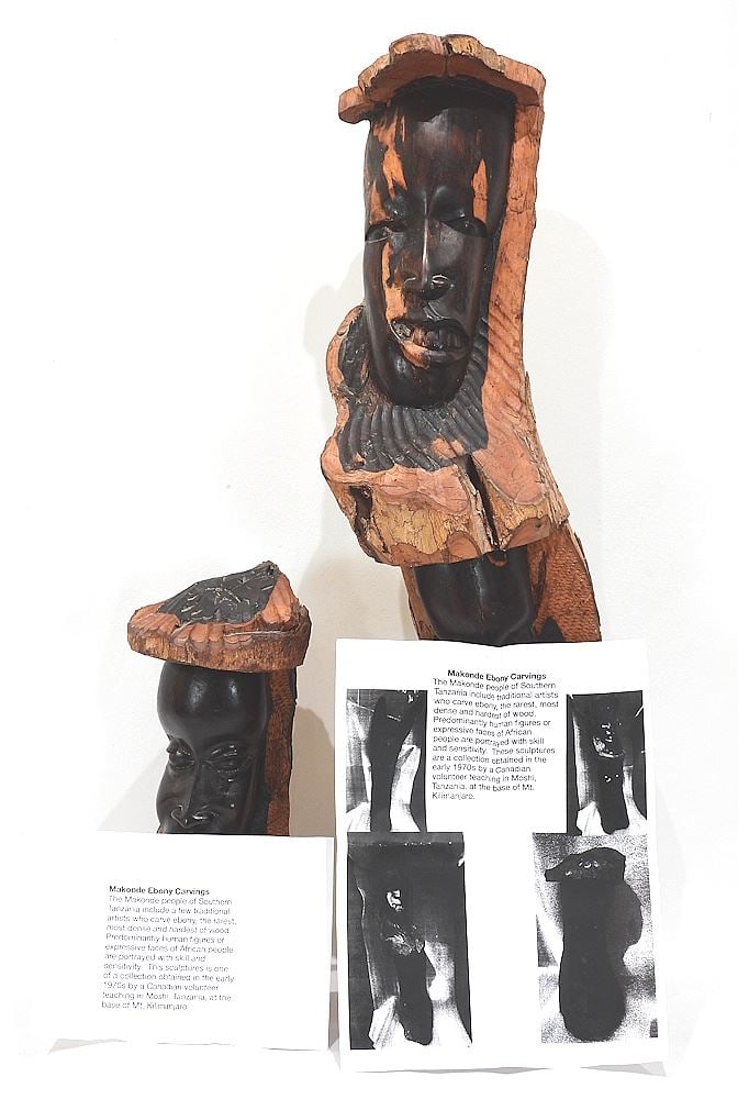 Two Makonde Ebony Sculptures, 26 & 12"h. (1 of 4)
