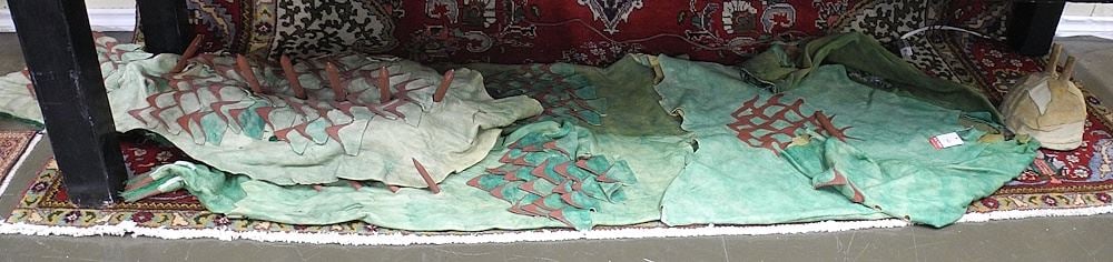 Fort Rupert Sisiutl Deer Hide Dance Costume. (1 of 3)