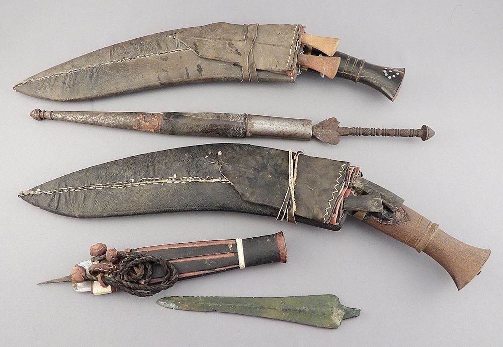 Collection of Kukri's/Edged Weapons/ Spear Points. (1 of 3)