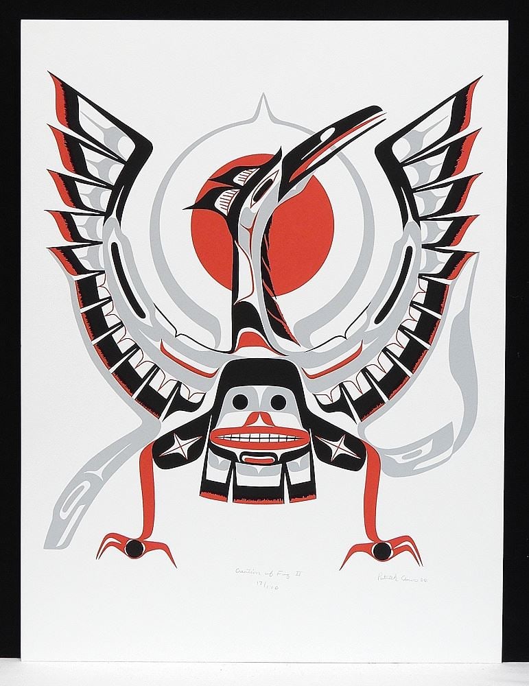 Nuu-Chah-Nulth Serigraph signed Patrick Amos, 20 x 15" "Creation of Fog II" #17/110 (unframed) (1 of 2)