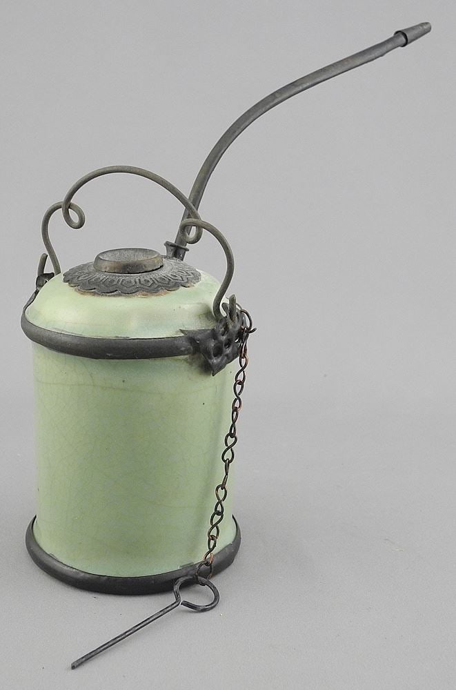 Small Celadon Porcelain Water Pipe, 3 7/8"h. (1 of 4)