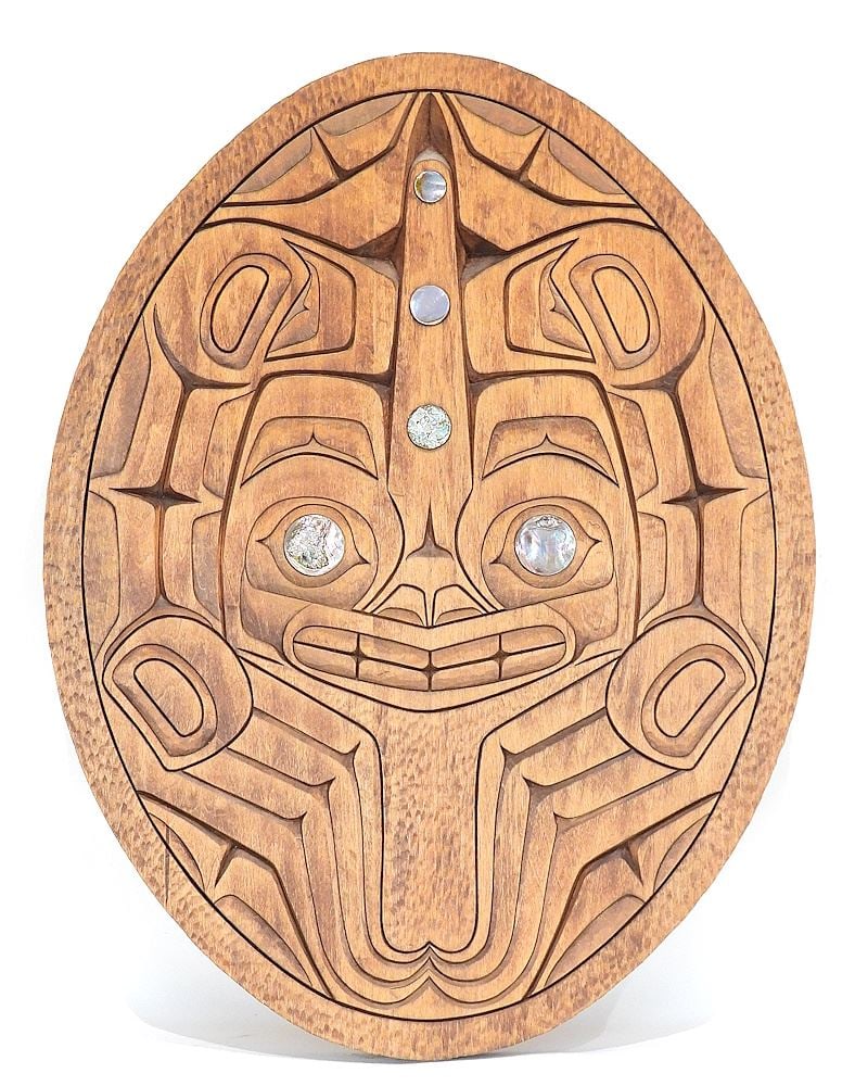 Haida Panel Carving signed (Mike) Curtis, 22 3/4 x 17 1/2" "Dragonfly" (1 of 2)