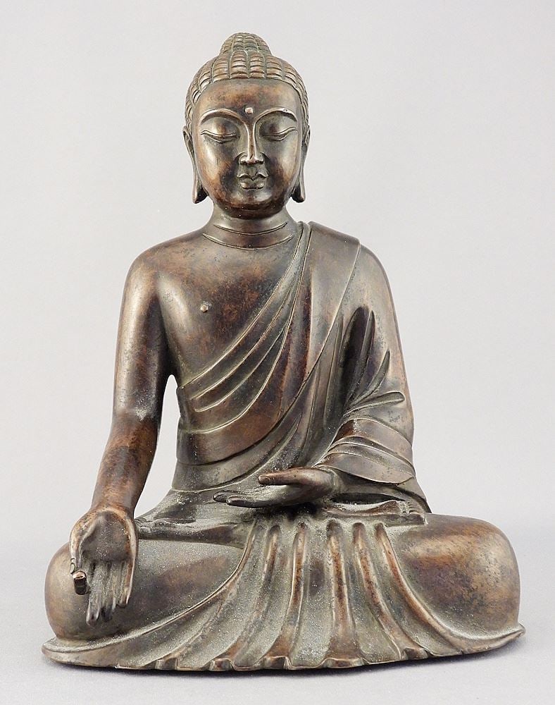 Copper Alloy Figure of the Buddha, 8 1/8"h.: Copper Alloy Figure of the Buddha, 8 1/8"h.