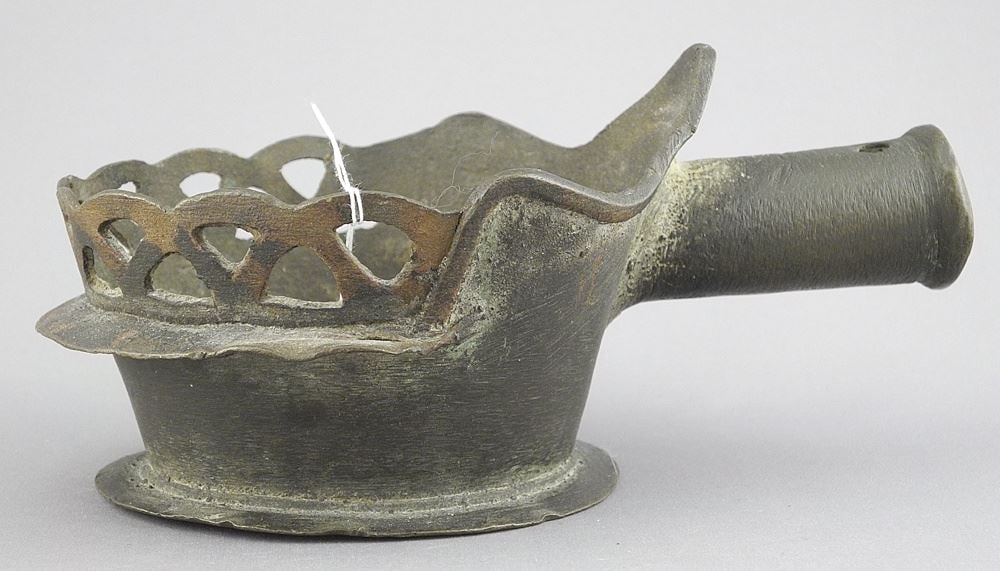 Old Philippines Bronze Silk Iron, 7 7/8"L.: Old Philippines Bronze Silk Iron, 7 7/8"L.