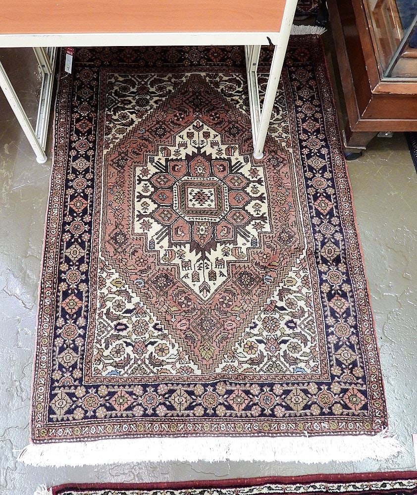 Iranian Hand Knotted Mat Approximately 2'8" x 4'. (1 of 1)