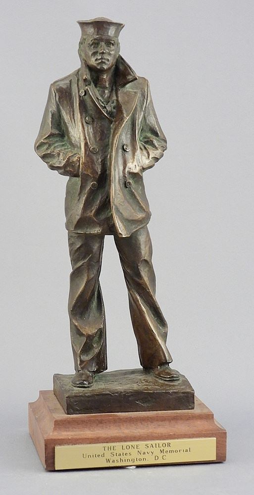 Composition Figure "The Lone Sailor" After Stanley Bleifeld, TH 9 1/2". (1 of 3)