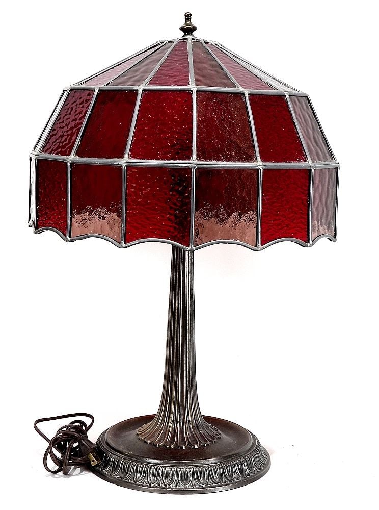 Leaded Glass Table Lamp, 23"h. (1 of 1)