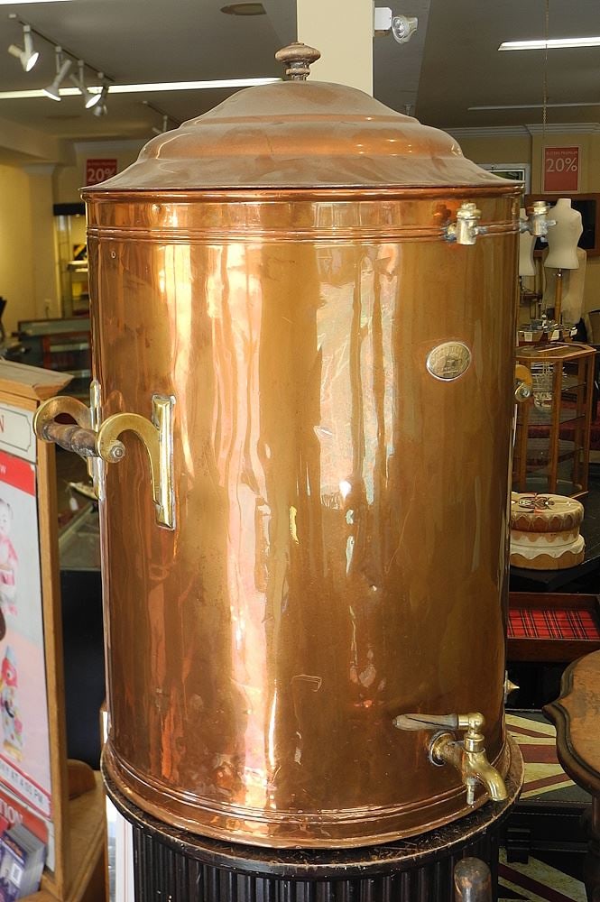 Antique Spanish Copper Boiler, 31"h. (1 of 3)