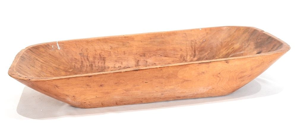 Canadiana Hardwood Dough Bowl, 28 1/4"L. (1 of 2)