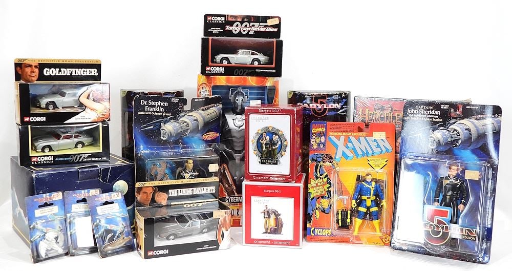 Collection of Pop Culture Items: 4 James Bond Vehicles/Babylon 5/ X-Men/Dr. Who/Stargate. (1 of 5)