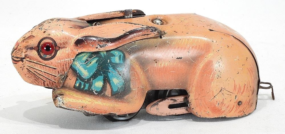 Louis Marx & Co. Tin Titho "Bunny Express" Wind-Up Toy, 7 3/4"L (1 of 3)