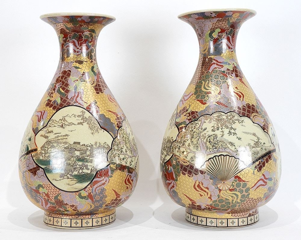 Pair of Chinese Vases in Japanese Taste, 16 1/4"h. (1 of 3)
