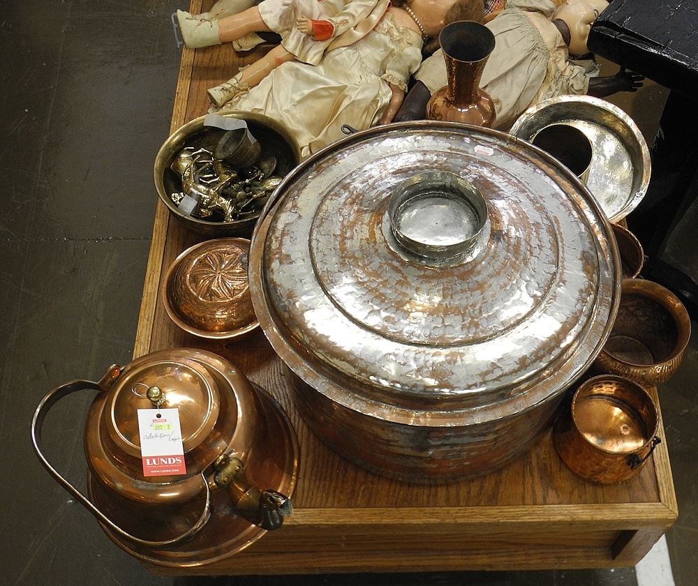 Collection of Turkish Brass & Copper Vessels & Ornaments, 3 - 10 1/2"h. (1 of 1)