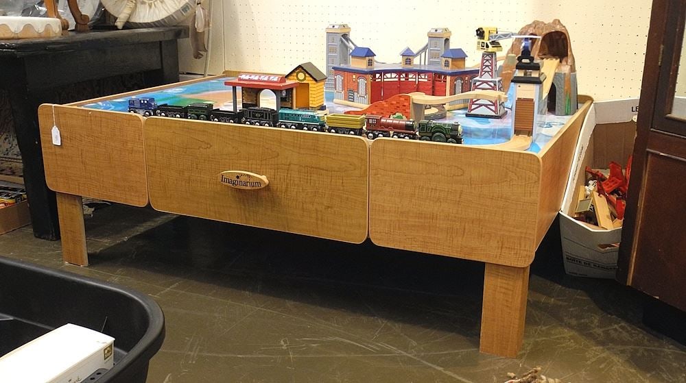 Imaginarium Table & Magnetic Wooden Train Set with Accessories (includes assembly instructions). (1 of 3)
