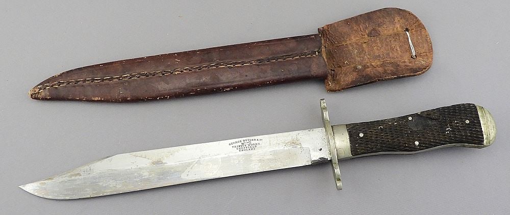 George Butler & Co. Trinity Works Sheffield Dagger & Matching Sheath, 12 1/2"L. (1 of 3)
