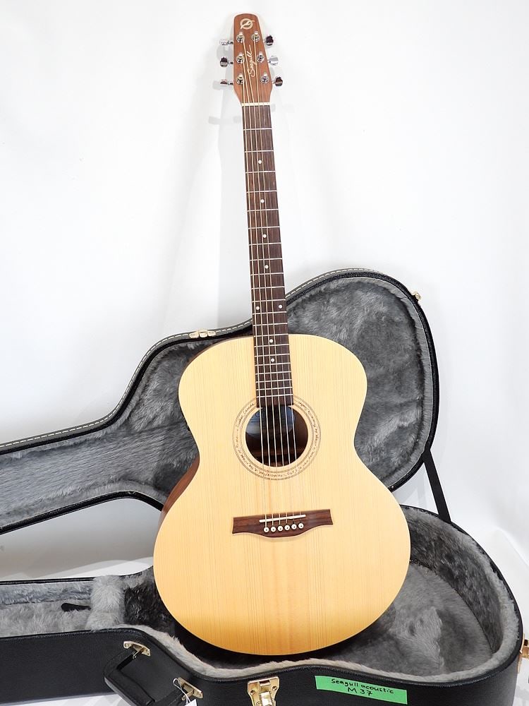 Seagull Walnut Mini Jumbo Acoustic Guitar, 039180000755 with Hard Case. (1 of 8)