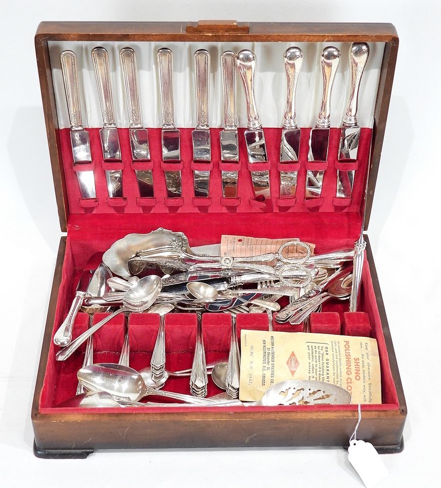 Canteen of Various Silver Plated Flatware: Birks & Rogers. (137) (1 of 4)