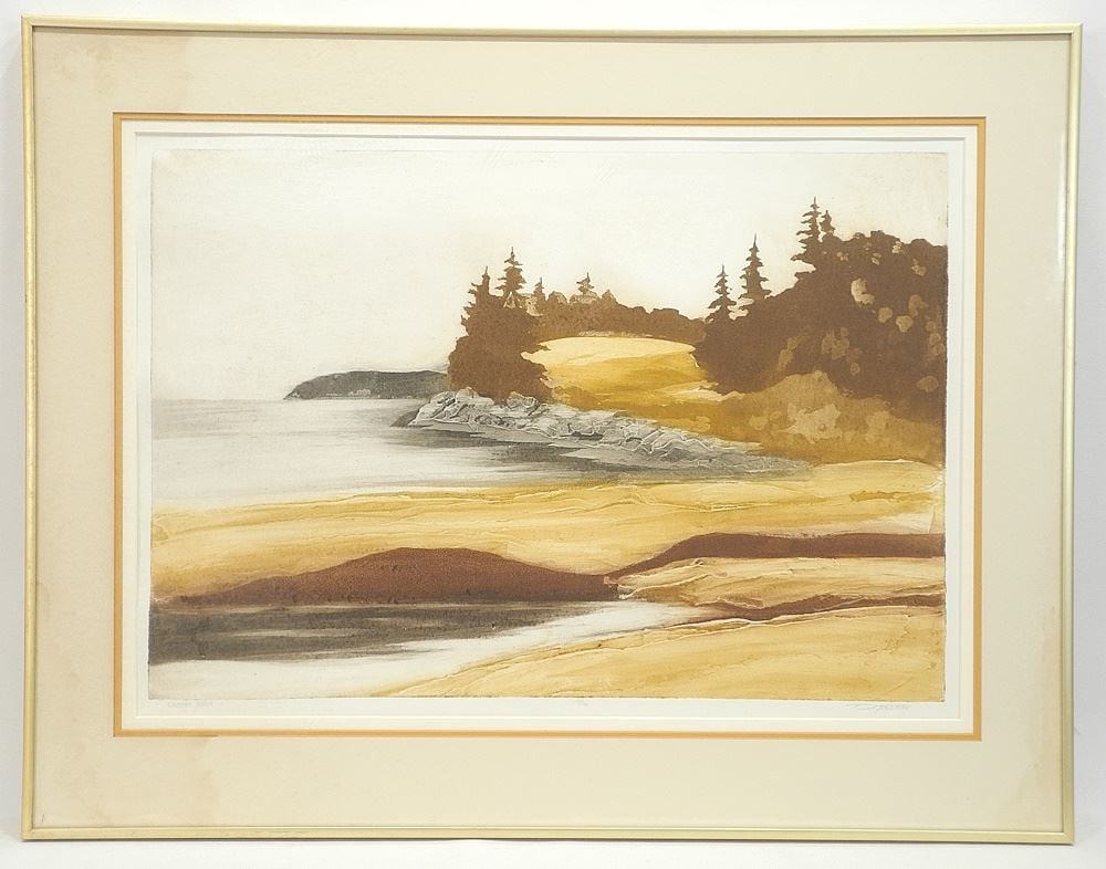Intaglio Print signed D. Forsythe, 16 1/2 x 23 3/4", "Chester's Basin" #12/100. (1 of 4)