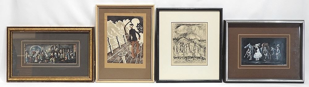 Oil on Board Monogrammed VE, 17 x 14", "Simon Haagman, Lead Trombonist Artistic...". (1 of 3)