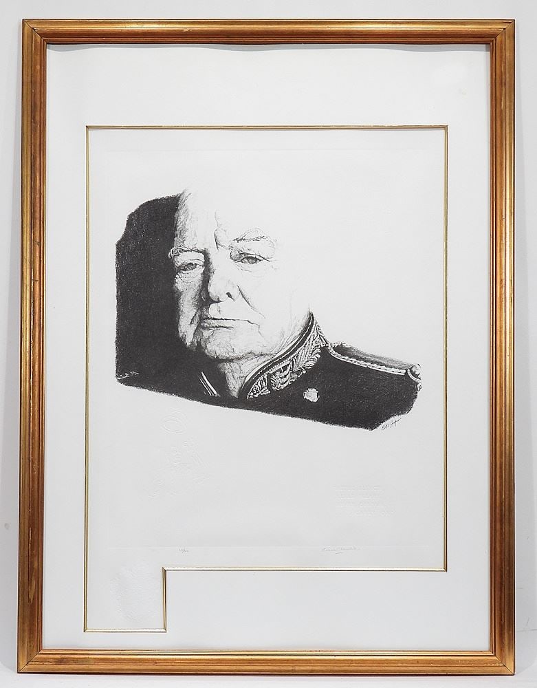 Mixed Media Print signed Sarah Churchill, 27 x 22" "Never Despair" #127/400 w/ COA. (1 of 5)
