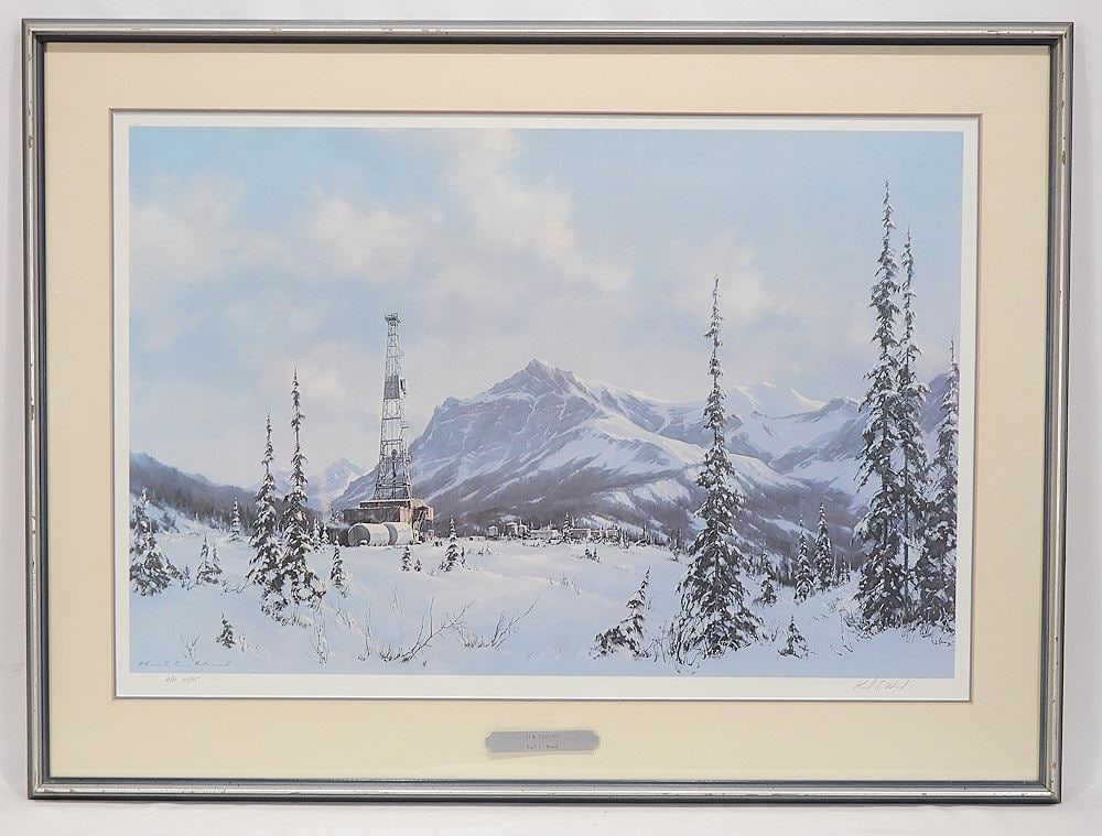 LEP signed Karl E. Wood, 20 x 30" "New Horizon".: LEP signed Karl E. Wood, 20 x 30" "New Horizon".