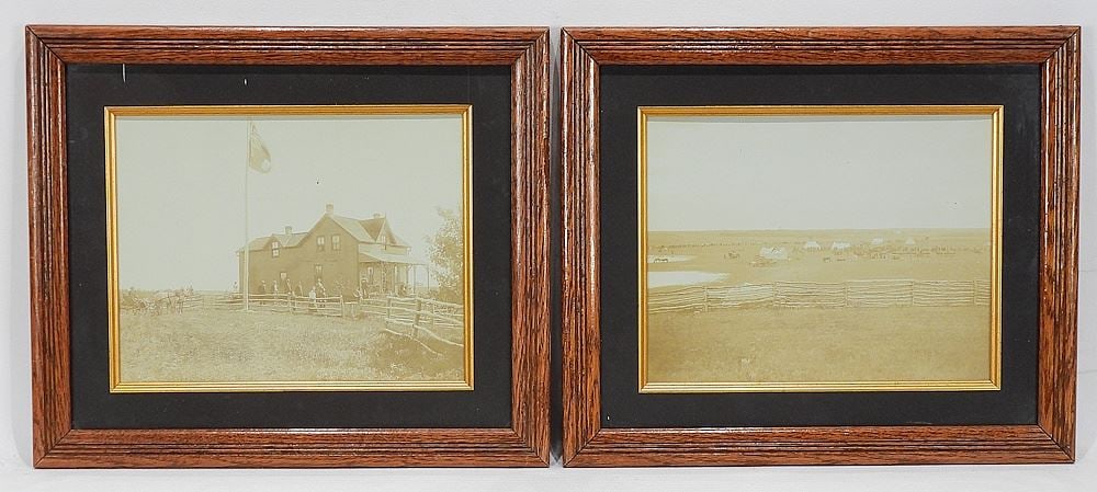Two 1887 File Hills Saskatchewan "Indian Days" Photographs, 7 x 9". (1 of 3)
