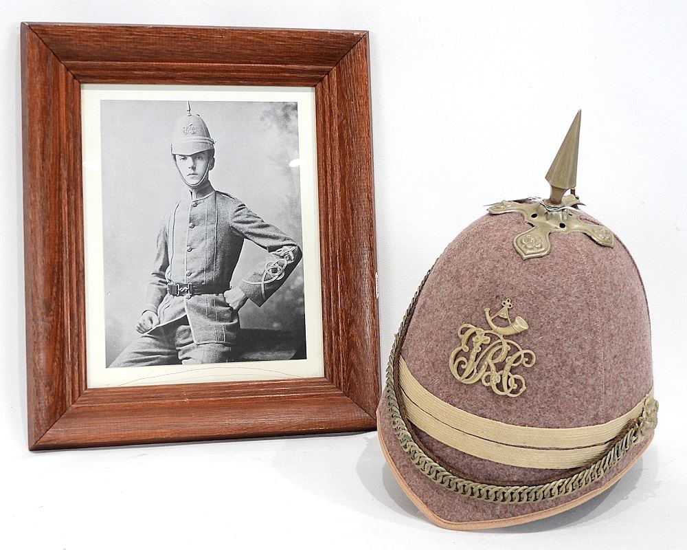 Eton College Rifle Corps Pattern 1878 Home Service Helmet with Portrait. (1 of 2)