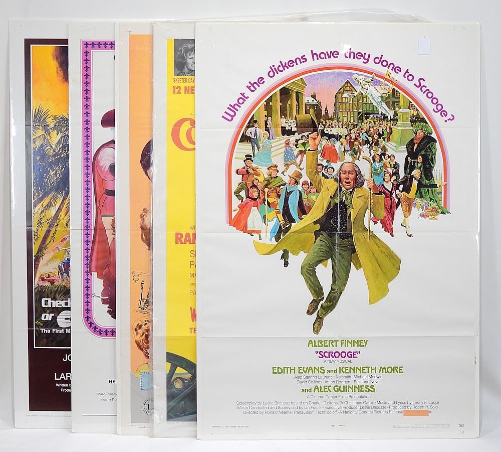 Collection of Six 1960's Movie Posters, Shrink Wrapped, Approx. 41 x 28". (1 of 4)