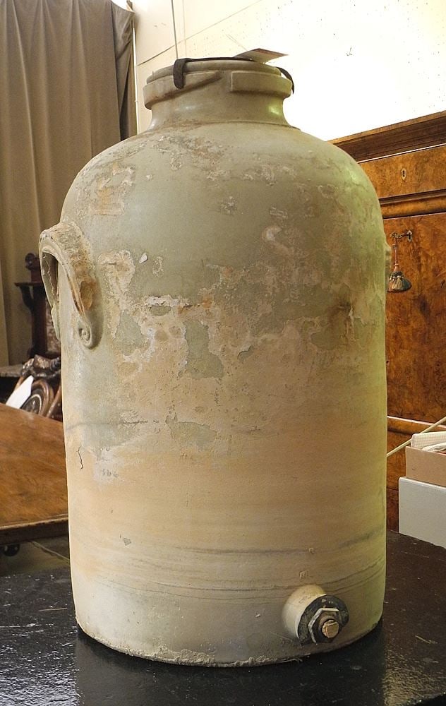Antique Stoneware Barrel with Spigot , 25"h. (1 of 2)