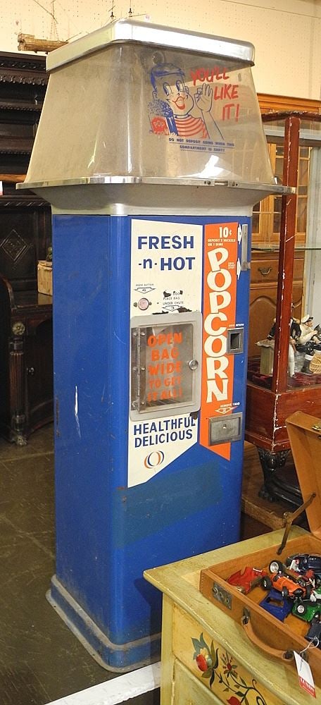 Gold Medal Automatic Popcorn Vender "Fresh-N-Hot", 61"h.: Gold Medal Automatic Popcorn Vender "Fresh-N-Hot", 61"h.