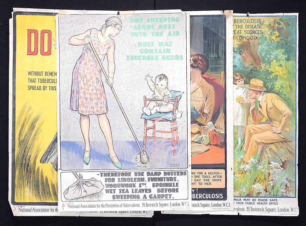 Four National Association For The Prevention of Tuberculosis Posters, 31 x 22". (1 of 3)