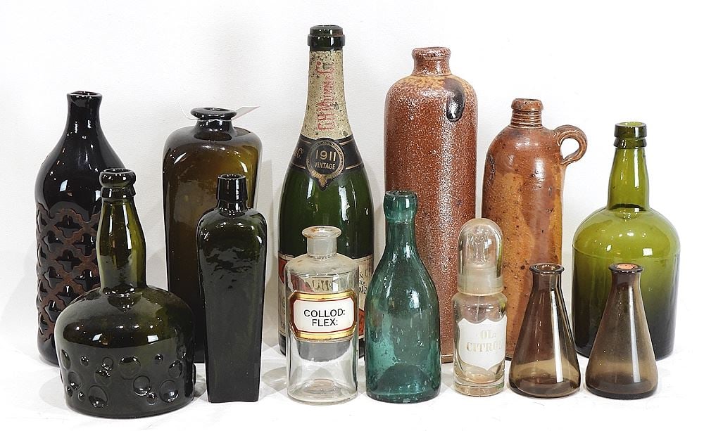 Collection of 19th & Early 20th C. Dutch Gin & Other Bottles. (1 of 2)