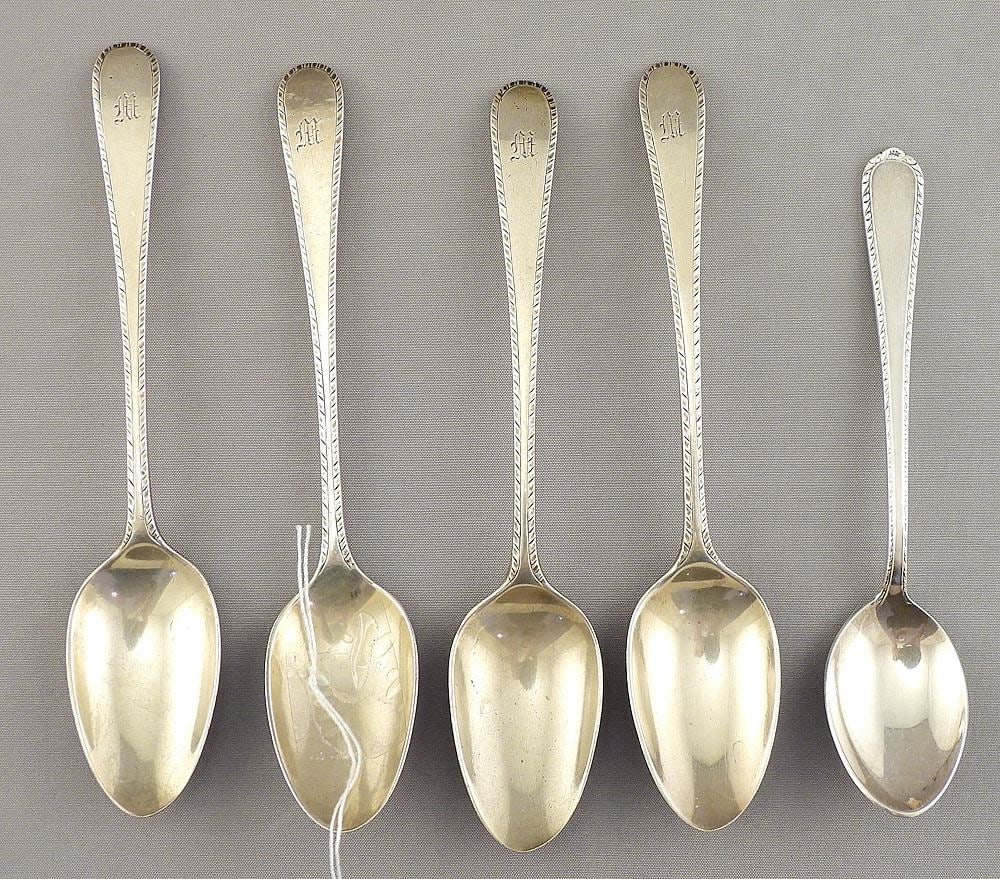 Five Sterling Spoons: 4 Hallmarked/ 1 International, 67g. (1 of 3)
