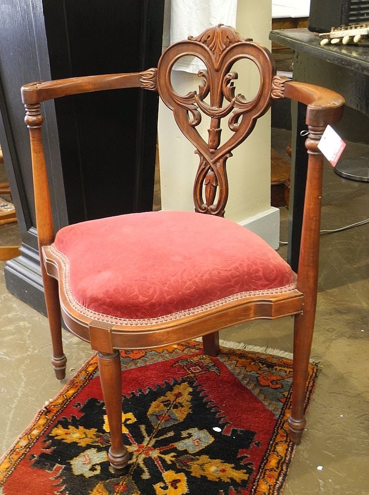 Late 19th C. Hardwood Corner Chair, 31"h. (1 of 1)