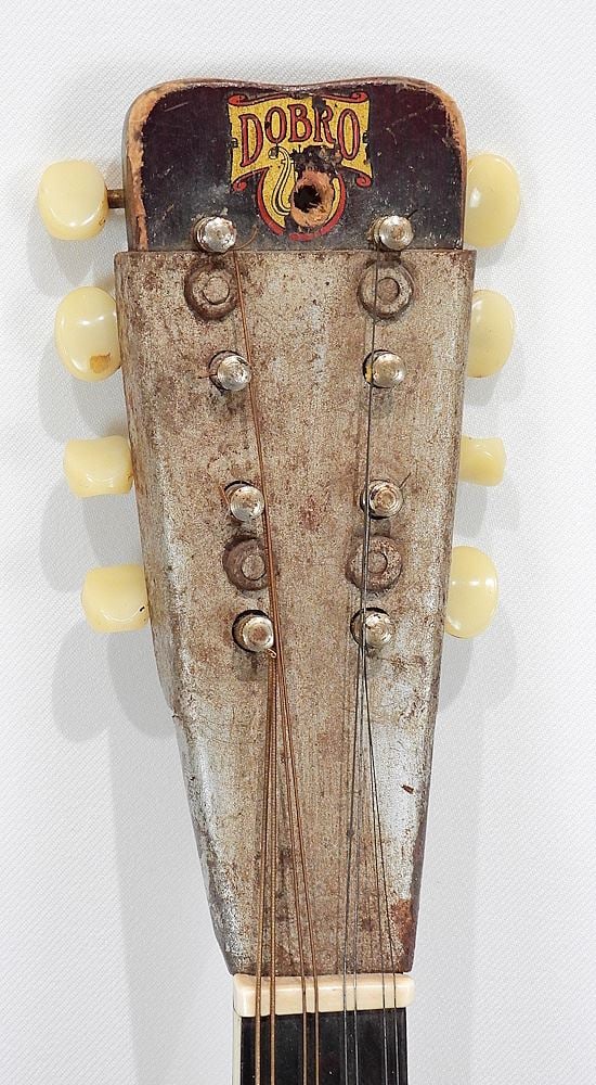 C.1930's Dobro Resonator Mandolin, 25 3/4"L (as found/damage noted). - 2