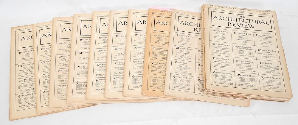 Book: 15 Volumes "The Architectural Review" C.1906 - 1912. (1 of 5)