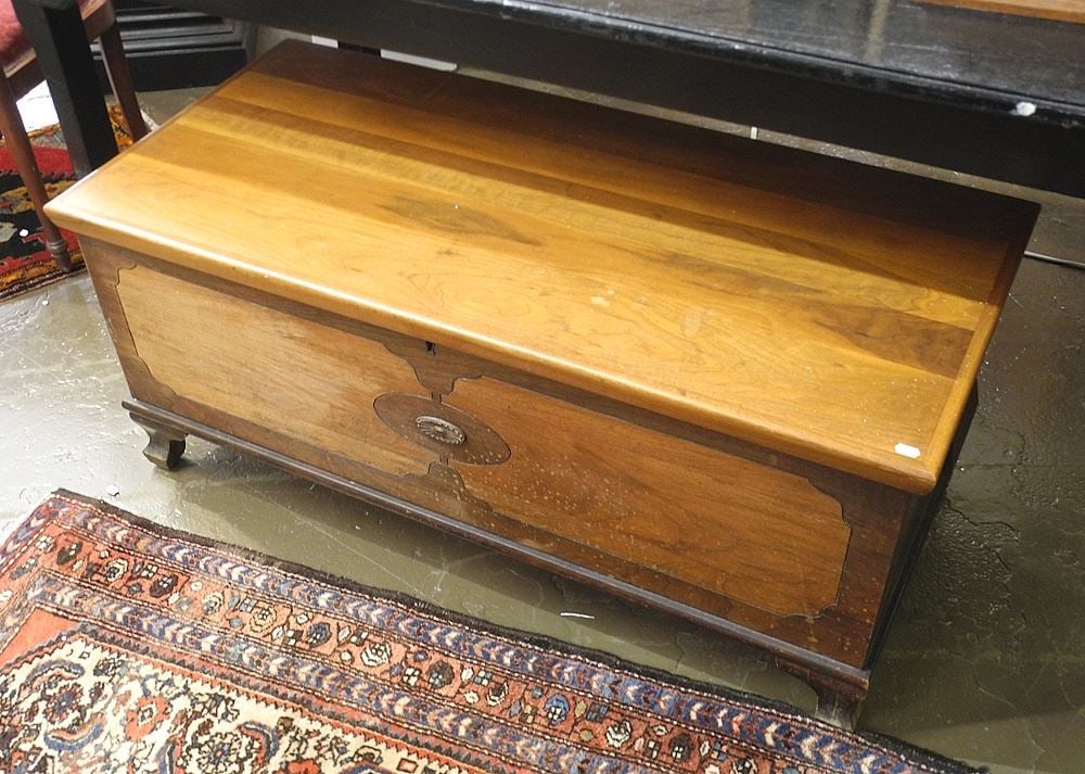 Walnut Cedar Lined Chest, C.1930's, 42 1/2"L. - 2