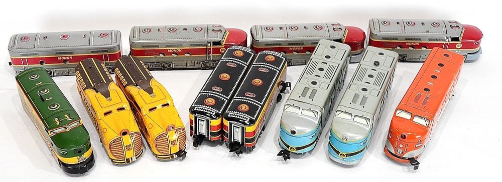 Collection of Marx Tin Litho Model Trains: Southern Pacific/Kansas City /Baltimore. (1 of 2)