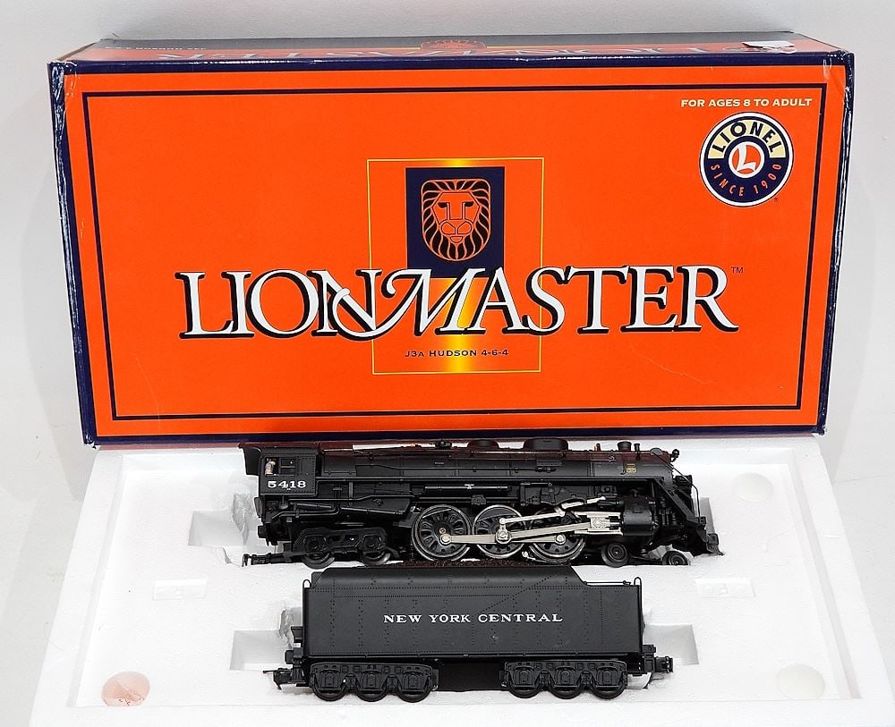 Lionel LionMaster NYC J-3a Hudson # 5418, 3 Rail O Gauge Steam Engine, Smoke/Sound, Original Box. (1 of 2)