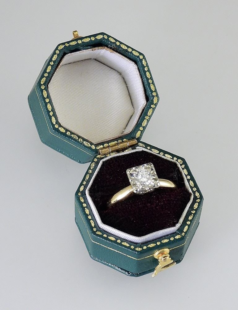 14K Diamond Ring, Size , 2.53g. (1 of 4)