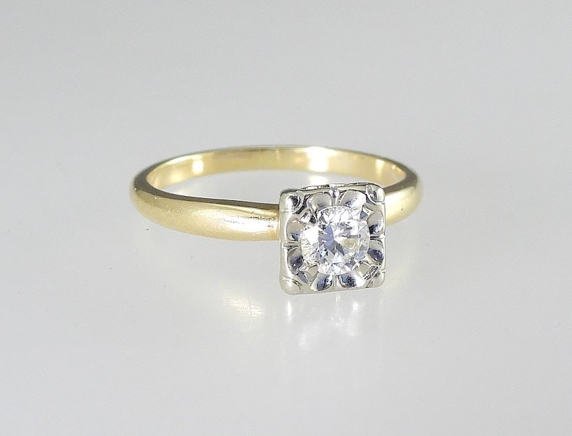 14K Diamond Ring, Size , 2.53g. - 2