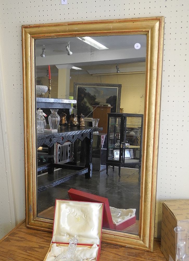 19th C. Gilt Framed Mirror, 42 x 25" (1 of 1)