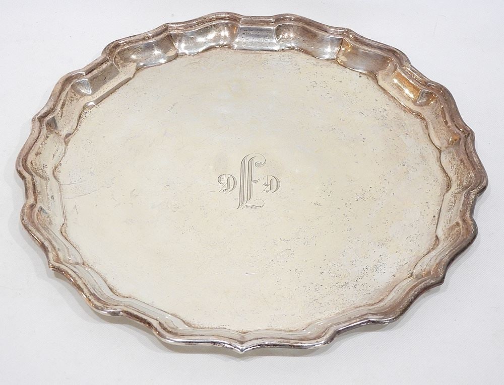 Roden Bros: Canadian Sterling Silver Tray, 12" Diameter, 770g. (1 of 4)