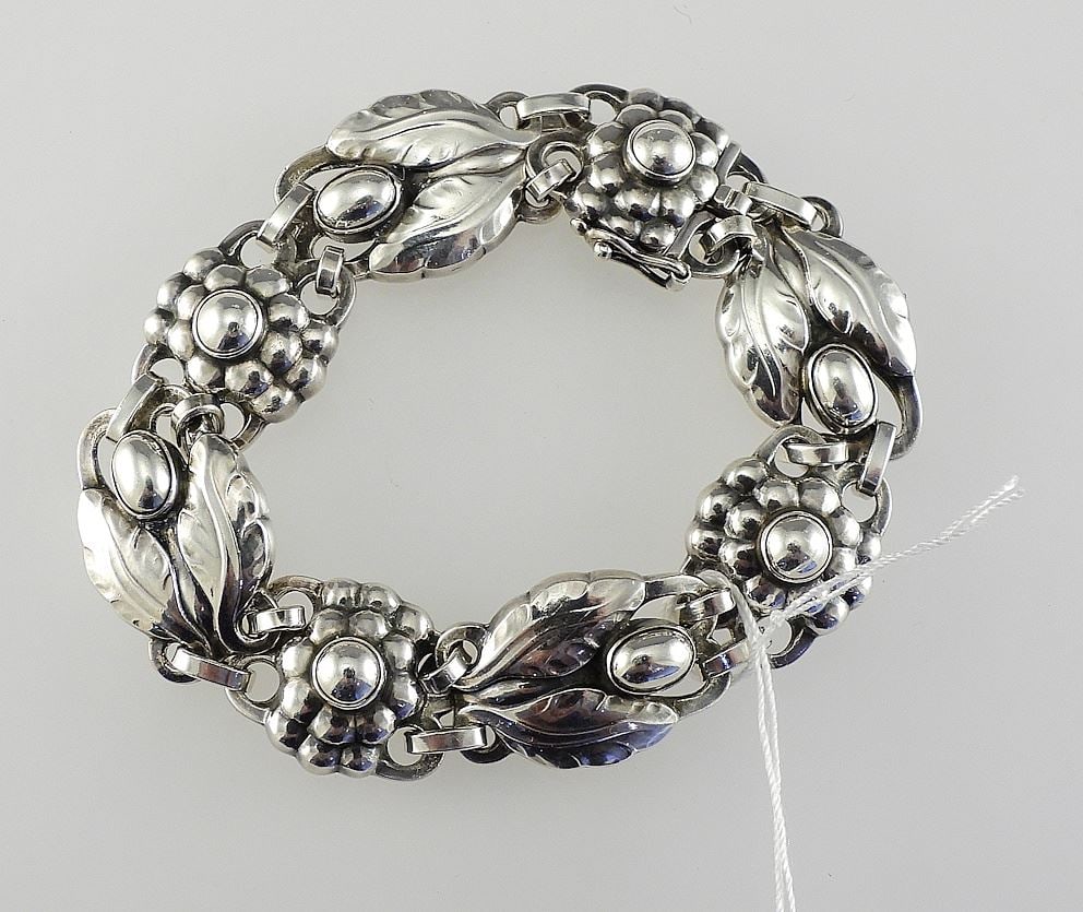 Georg Jensen #3 Linked Bracelet (marked Sterling Denmark). (1 of 3)