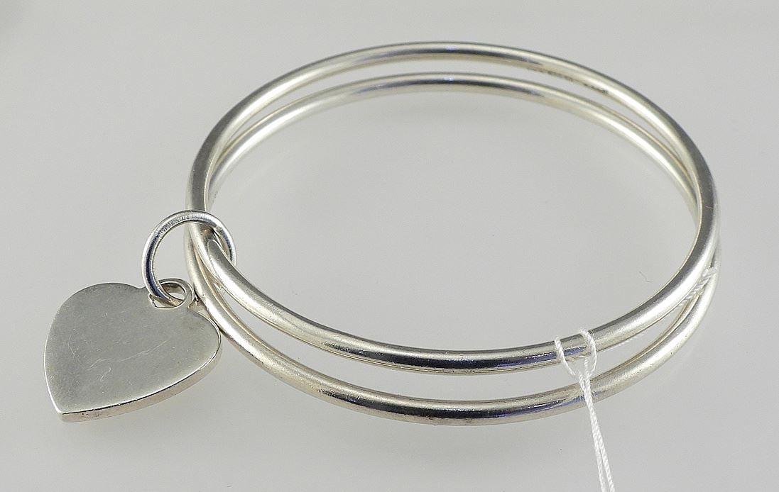 Georg Jensen Silver Double Bracelet (marked 888 AR 925), 2 3/4", 36.67g. (1 of 4)